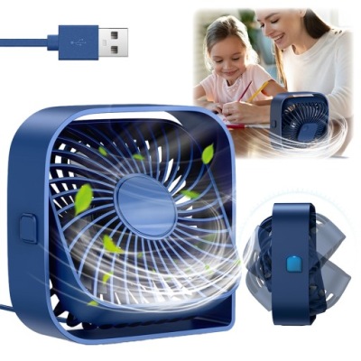 USB ventilátor Csendes mini asztali ventilátor hűtés TOPK K50 kék