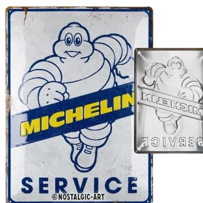 TABLICA PLAKAT MICHELIN SERVICE 30X40 cm Nostalgic Art RETRO