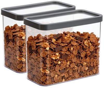 POJEMNIKI NA ŻYWNOŚĆ PLASTIKOWE Z POKRYWKĄ 2 SZT 2,1L ROTHO LOFT