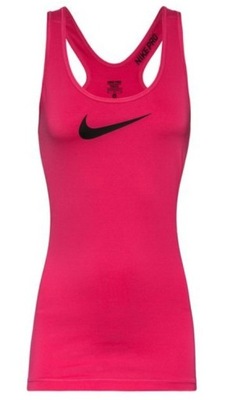 Nike Pro SPORTOWY TOP wygodny RÓŻOWY logowany SIŁOWNIA bieganie 38 M