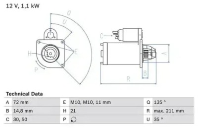 Стартер 986 017 530 bosch ford mazda 121 фото №1