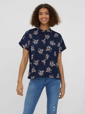 VERO MODA GRANATOWA KOSZULA FLORAL PRINT (S)