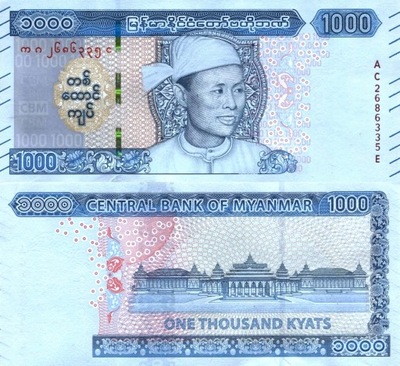 # MJANMA - 1000 KYAT - 2019 - P-86 - UNC