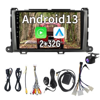 RADIO 2DIN DE AUTOMÓVIL ANDROID TOYOTA SIENNA XL30 2010 2011 2012 2013 2014  