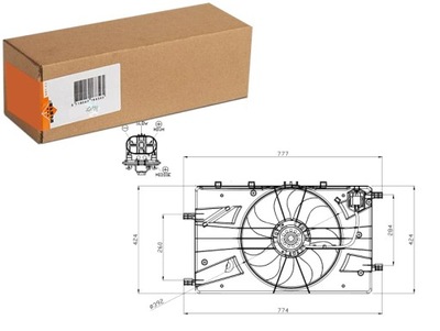 FAN RADIATOR Z CASING CHEVROLET CRUZE ORLANDO OPEL ASTRA J  