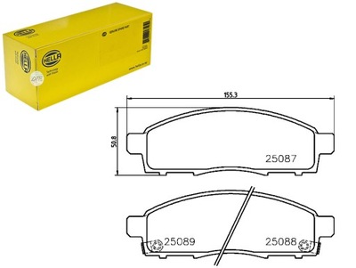 КОМПЛЕКТ - КОМПЛЕКТ КОЛОДОК ТОРМОЗНЫХ HELLA D1060JX