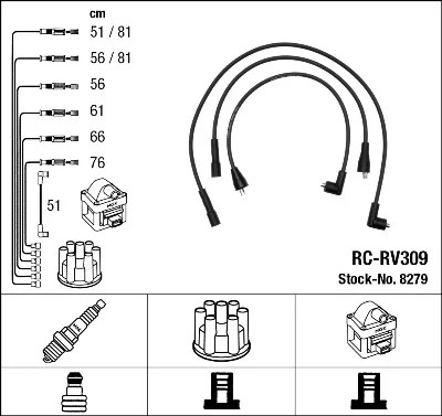 CABLES ZAP. 8279 NGK  