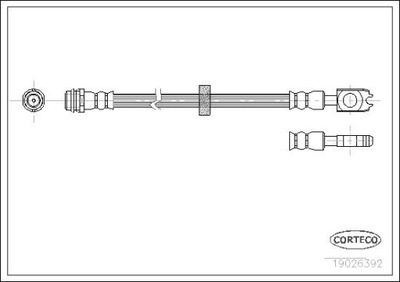 CORTECO CABLE DE FRENADO PARTE DELANTERA AUDI A3 8L1  