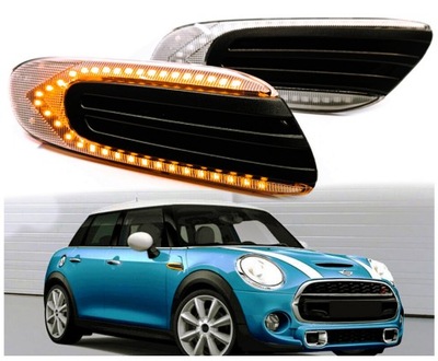 DINAMIŠKAS POSŪKIŲ RODIKLIAI LED MINI COOPER F55 F56 BALTOS KRYSTALICZNE 36LED 