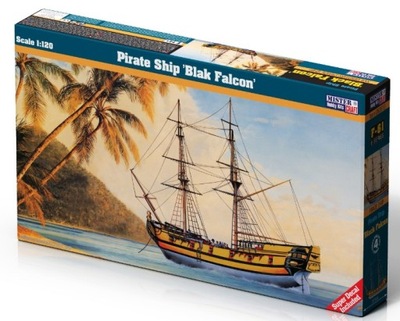 Model do sklejania MisterCraft F-61 PIRATE SHIP BLACK FALCON 1:120