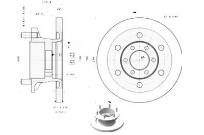 BREMBO DISCOS DE FRENADO 2 PIEZAS IVECO DAILY 3 2.3D  