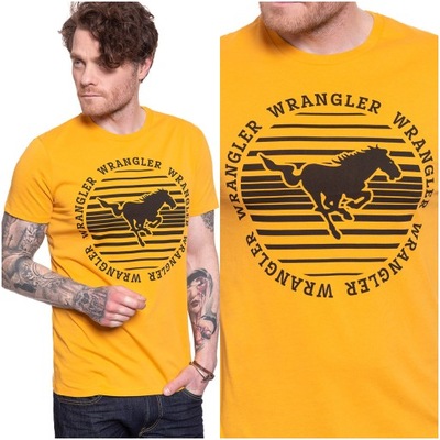 WRANGLER CIRCLE MĘSKI T-SHIRT KOSZULKA NADRUK M