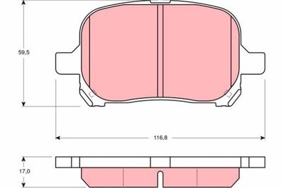 КОЛОДКИ ТОРМОЗНЫЕ TOYOTA ПЕРЕД CAMRY 2,2-3,0 96-01 GDB3152