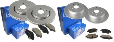 Тормозные диски тормозные колодки p+t ate honda cr-v iii 293mm фото №1