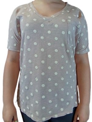 Bluzka T-shirt jasnoróżowa groszki Star Moda r. S