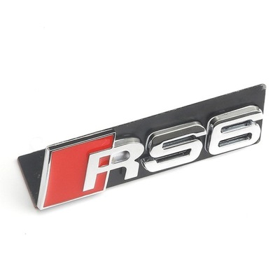 REJILLA DE RADIADOR EMBLEMA INSIGNIA PARTE DELANTERA AUDI RS3 RS4 RS5 RS6 RS7 RS8 - 10.5X3.2CM  