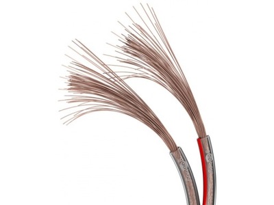 Kabel głośnikowy przezroczysty Cu 2x0,5mm2 100m