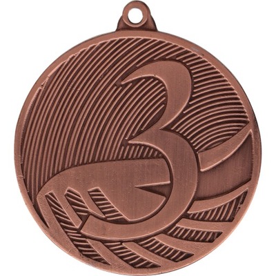 Medal stalowy brązowy trzecie miejsce 3cm