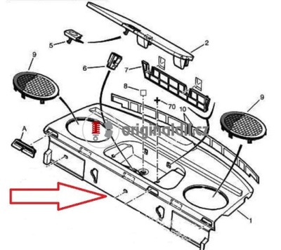 Peugeot 607 sedan плита задняя original 8342ac фото №1