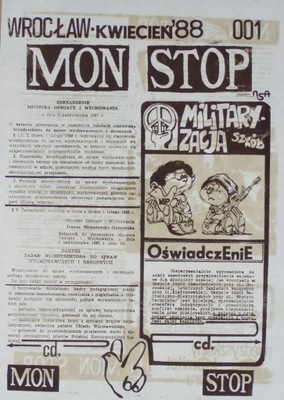 MON STOP nr 1, MKO Wrocław 1988