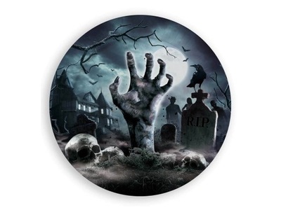 Talerzyki Zombie na Halloween 23 cm 6 szt