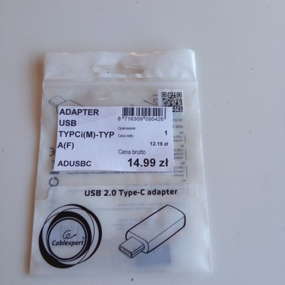 Adapter Gembird A-USB2-CMmF-01 czarny