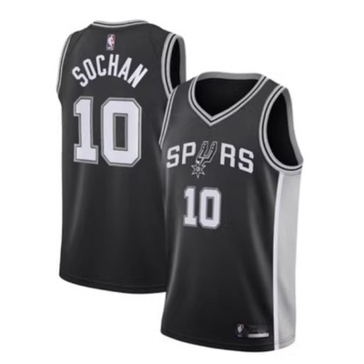 San Antonio Spurs Jeremy Sochan nr 10 Pełna gama koszulek do koszykówki