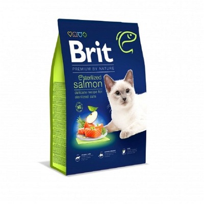Brit Premium Sterilized karma dla kota łosoś 8KG