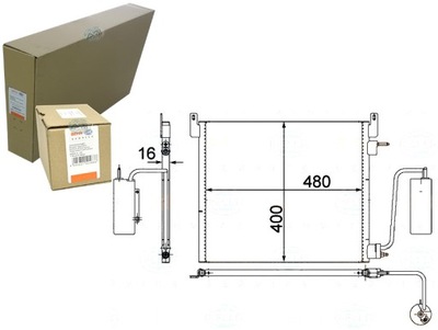 BEHR-HELLA CONDENSADOR DE ACONDICIONADOR OPEL VECTRA C 3,  