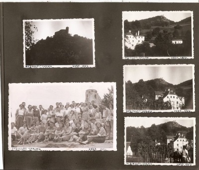 SOBIESZÓW CHOJNIK -5 fotografii 1957 rok na karcie z albumu