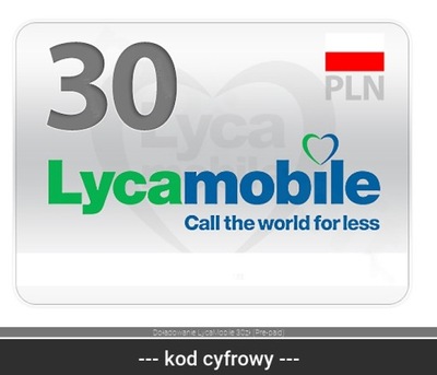Doładowanie LycaMobile 30zł (Pre-paid)