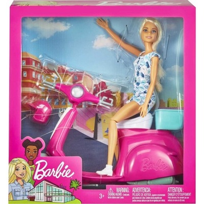 Barbie lalka na skuterze