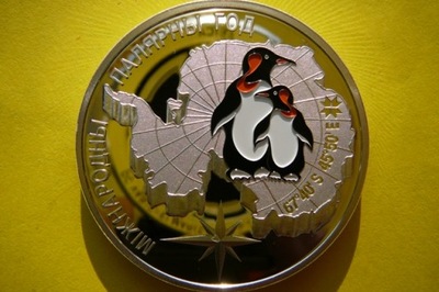 20 RUBLI BIAŁORUŚ 2007- PINGWIN ARKTYKA -Ag 925-Oz