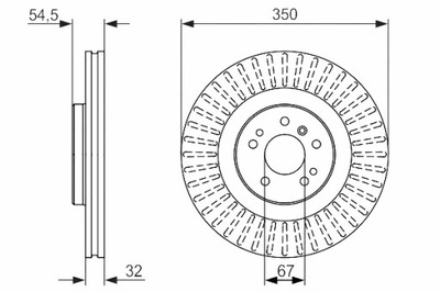 BOSCH DISKAI STABDŽIŲ 2SZT. PRIEK. MERCEDES GL X164 M W164 R W251 