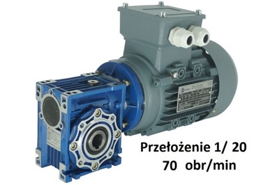 Silnik 0,37kW 400V przekładnia 70 obr/min