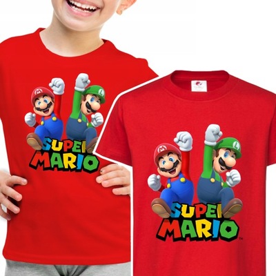 Detské tričko Luigi Super MARIO Vzory 122 cm