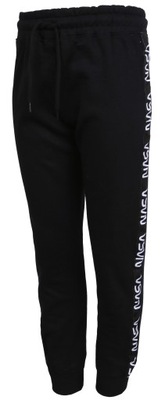 Czarne, chłopięce spodnie dresowe NASA 128 cm