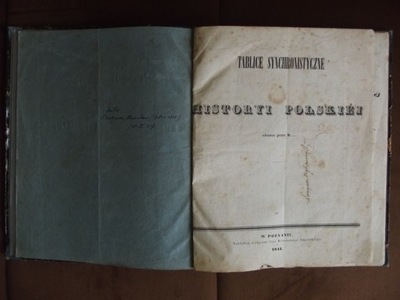 TABLICE SYNCHRONISTYCZNE HISTORII POLSKIEJ 1841