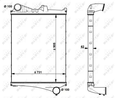 NRF 30225 РАДІАТОР ПОВІТРЯ DOŁADOWUJĄCEGO