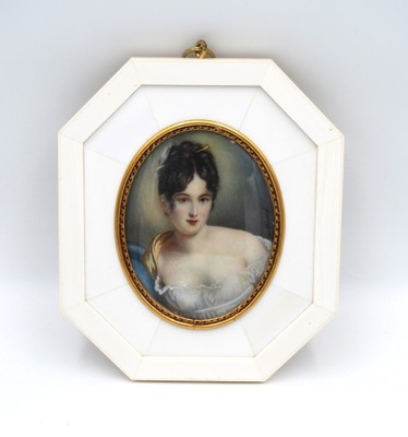 Miniatura na kości z portretem Madame Récamier