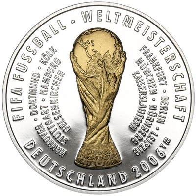 Niemcy Medal Mistrzostwa Świata w Piłce Nożnej Puchar Świata 2006 Ag 0.925
