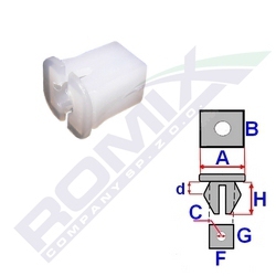 RANURA DE MONTAJE OPEL A82024 ROMIX 10SZT  