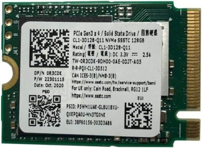 Dysk 128GB SSD M.2 2230 PCIe NVMe