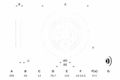 BOSCH DISCOS DE FRENADO 2 PIEZAS PARTE TRASERA CHEVROLET CRUZE ORLANDO VOLT OPEL  