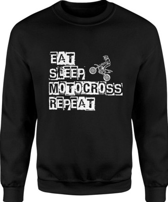 BLUZA MĘSKA MOTOCROSS EAT SLEEP CROSS ENDURO FANS - XXL 