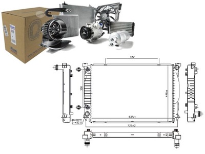 РАДИАТОР ДВИГАТЕЛЯ ВОДЫ AUDI A4 B6 A4 B7 4.2 03.03-03.09 NISSENS