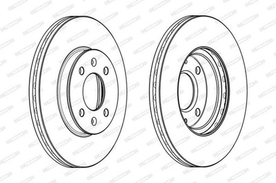 JUEGO DISCO DE FRENADO FERODO DDF2089C  