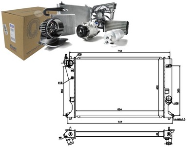 NIS64695 RADUADOR DEL MOTOR (MANUALNA) TOYOTA AVENS  