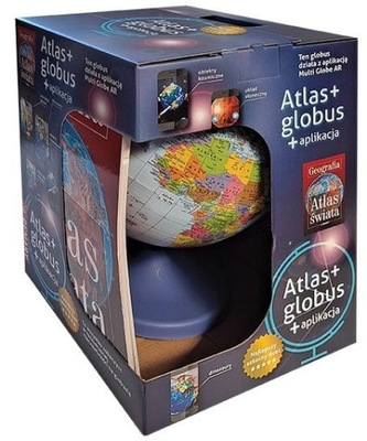 Globus fizyczno-polityczny śr. 22 cm + Atlas Świata