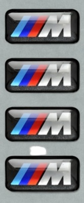 ЕМБЛЕМА 3D BMW M ХРОМ 4 SZT. 17X9 MM 